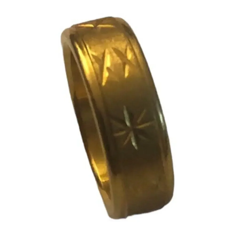 New‎ gold color stainless steel ring size 5